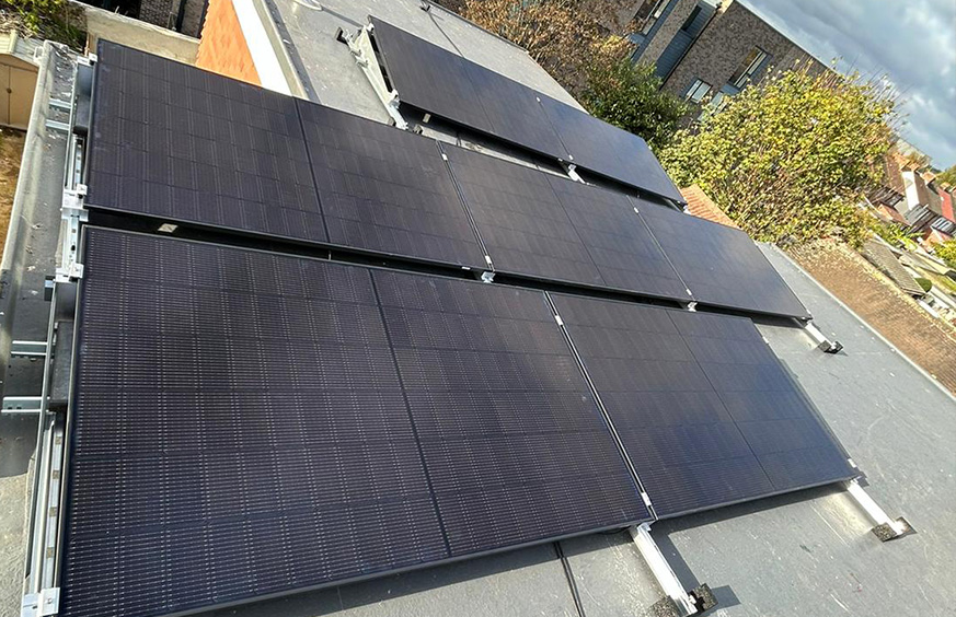 Flat Roof Space with Solar Panels